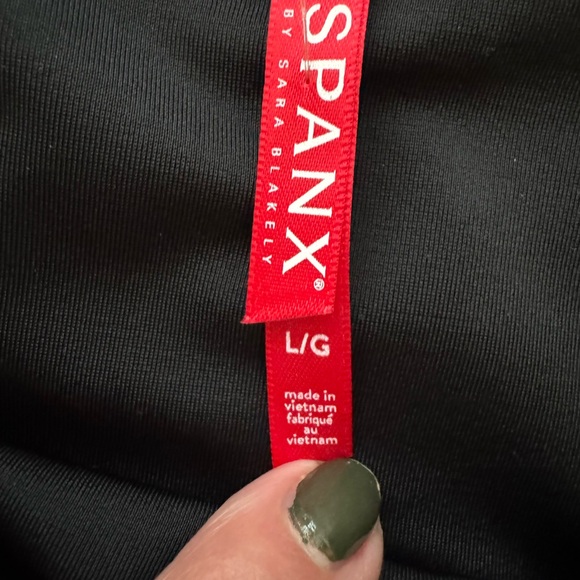 SPANX  Faux Leather Moto Leggings Black Size Large - Picture 7 of 9